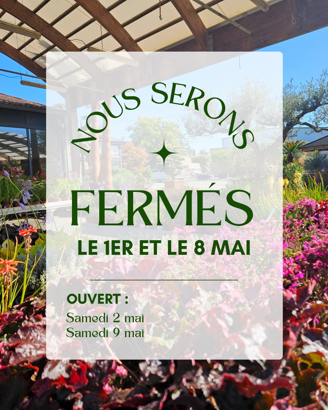 Post Instagram Fermeture exceptionnelle vacances Indépendant Élégant Modern Simple Professionnel Marron beige